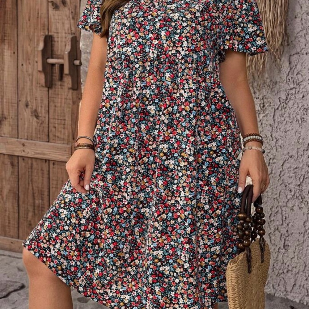Floral Print Midi Dress